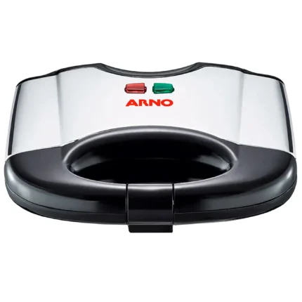 Sanduicheira Arno Compacta Antiaderente SACS 700W - Preto/Inox - 220 Volts
